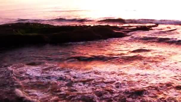 Sunset Afterglow en el océano — Vídeos de Stock