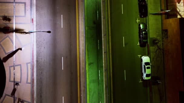 Traffico notturno su strada — Video Stock