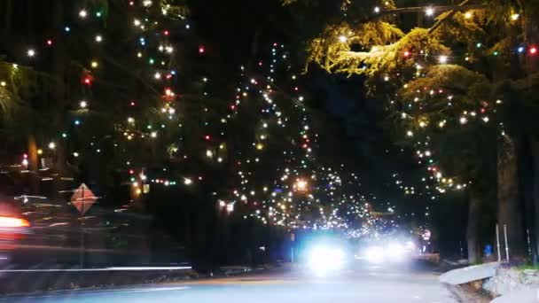 Рождественское освещение — стоковое видео