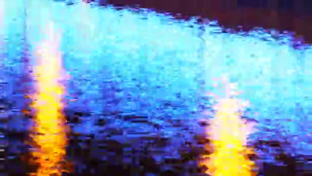 Molo w nocy i refleksji — Wideo stockowe