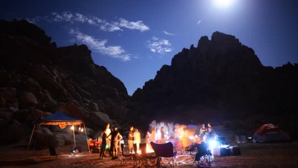 Desert Camping Time lapse Raving — Video