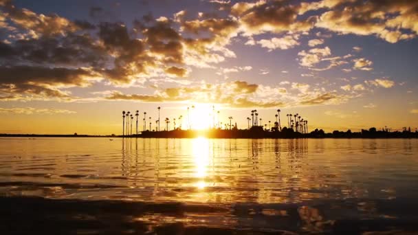 Sunset Time Lapse of Lagoon Island — Stock Video