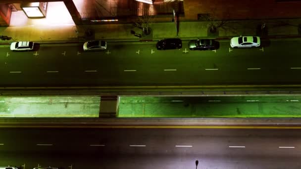 Night Traffic on Street. — Stock Video