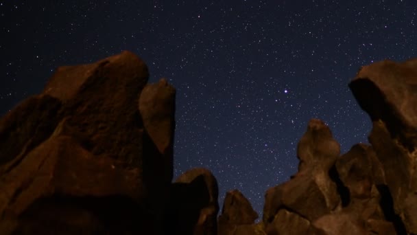 Volcanic Formation and Stars — Stock Video