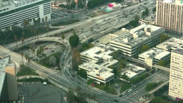 Downtown Freeway Traffic — Stock Video