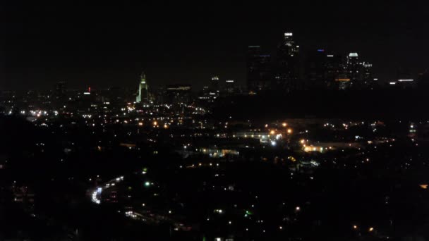 Downtown LA Night — Stock Video