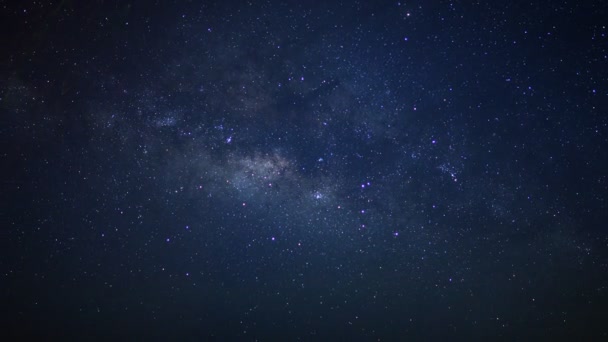 Галактики Чумацький шлях & місяць підйом — стокове відео