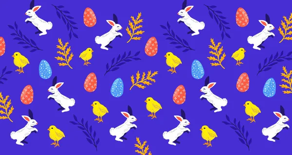 Сині Святкові Весняні Великодні Прикраси Текстурний План Фону Векторні Ілюстрації — стоковий вектор
