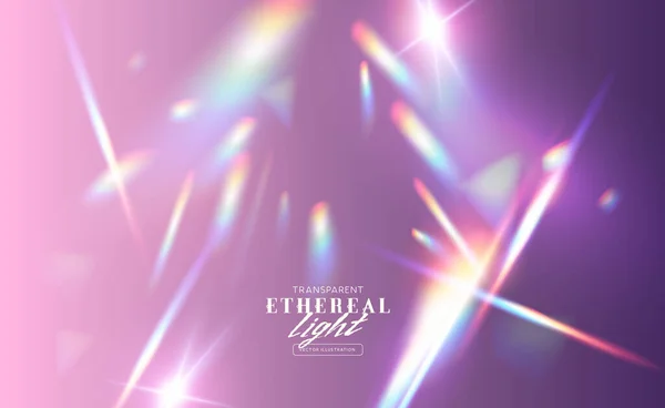 Ethereal Overlay Crystal Light Refraction Pattern Adding Effects Background Layouts — 图库矢量图片