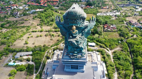Flygfoto Över Garuda Wisnu Kencana Staty Ungasan South Kuta Bali — Stockfoto