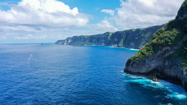 Paysage Estival Avec Mer Les Falaises Île Nusa Penida Bali — Photo