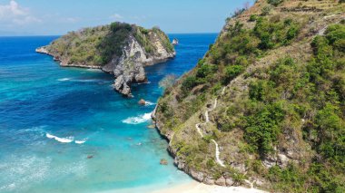 Nusa Penida, Bali, Endonezya 'daki gizli tropik Atuh Sahili