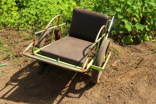 Cart for traveler go to the top of Volcano, If you cannot walk to the top, You can pay for it take you to the top, KAWAH-IJEN, East JAVA Indonesia — Fotografia de Stock