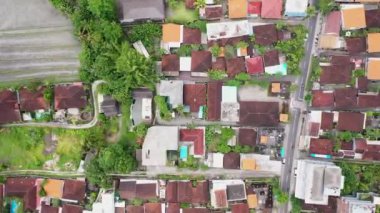 Bali 'nin yukarıdan aşağı görüntüsü - Canggu' da manzara