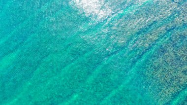 Kumsallı, kayalık deniz manzaralı. Okyanus sörfü ve tropikal plaj dalgaları. Endonezya, Bali sahilinde büyük dalgalar. Seyahat kavramı