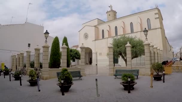 Menorca Spanien August 2021 Menorca Ciutadella Monestir Santa Clara Kloster — Stockvideo