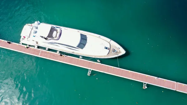 Luchtvaart Drone Top Ultra Brede Foto Van Middellandse Zee Haven — Stockfoto