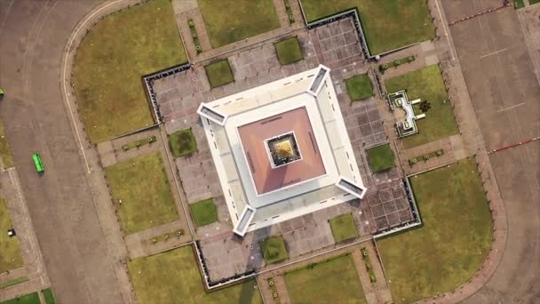 Top View Monumen Nasional Monas Indonesias National Monument Located Center — Stock Video