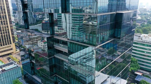 Bank Building Jakarta Futuristic Modern Design Skyscraper — Zdjęcie stockowe