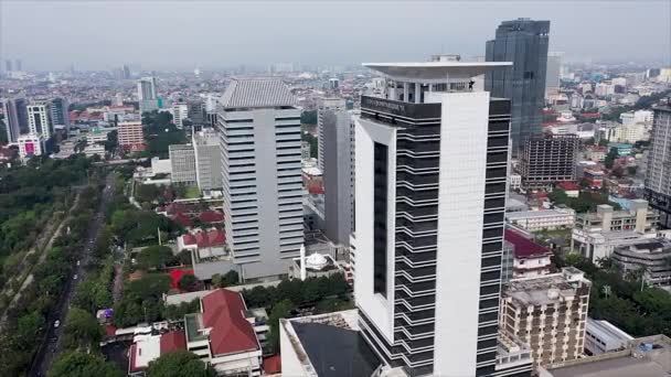 Flight Buildings Beautiful Jakarta — Stockvideo