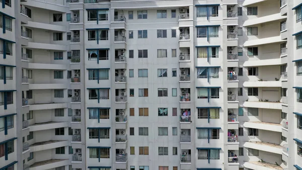 Flight Hong Kong Quarters View Residential Buildings — Stock fotografie