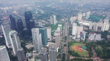 Beautiful aerial landscape of Jakarta city. Shot in 4k resolution.