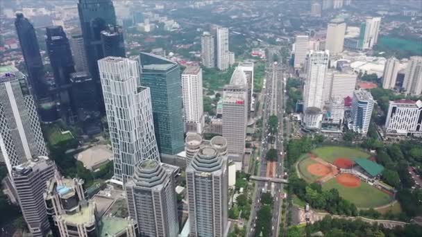 Jakarta Indonesia May 2022 Beautiful Aerial Landscape Jakarta City Shot — Vídeo de stock