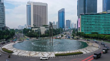 Welcoming Statue in Bundaran HI. A historic landmark in central Jakarta.