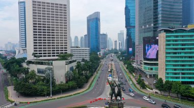 Welcoming Statue in Bundaran HI. A historic landmark in central Jakarta.