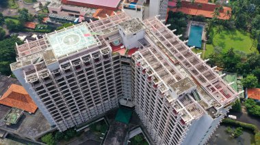 Aerial view of apartment high rise buildings in Jakarta, Indonesia.