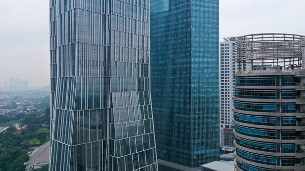 Skyscrapers Reflecting Other Skyscrapers Glass Fasade — Stock Photo, Image