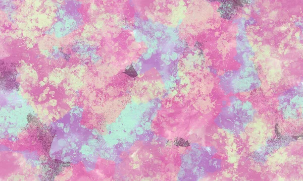 Colorful Pink Purple Green Yellow Watercolor Paint Background — Stock Photo, Image