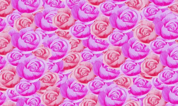 Pink Purple Rose Watercolor Pattern Background — Stock Photo, Image