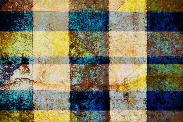 Grunge Popraská Modrá Hnědá Tapetu Stěny Pozadí — Stock fotografie