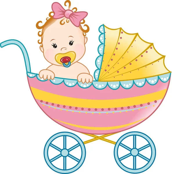 Baby in een kinderwagen — Stockfoto