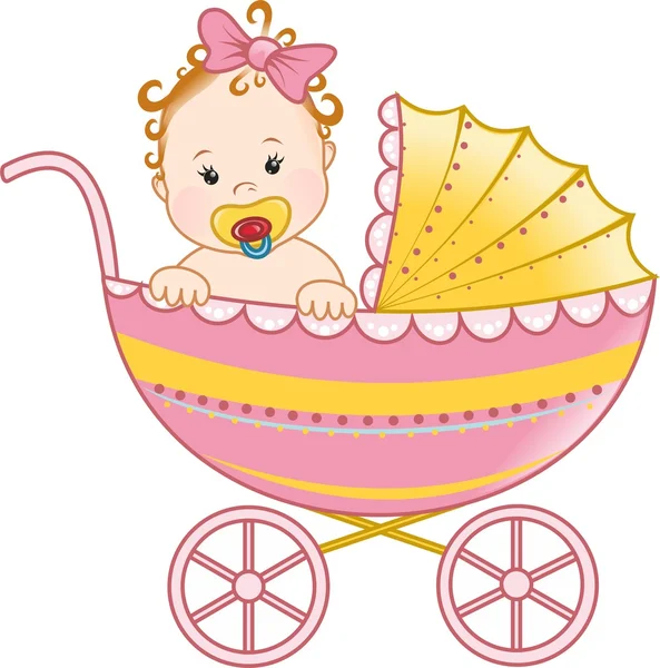 Baby in een kinderwagen — Stockfoto