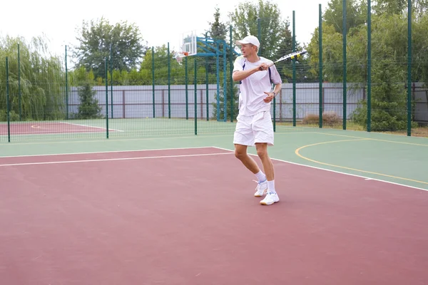 Trainingen op spel in het tennis — Stockfoto