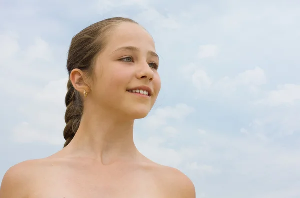 Retrato de la hermosa joven — Foto de Stock