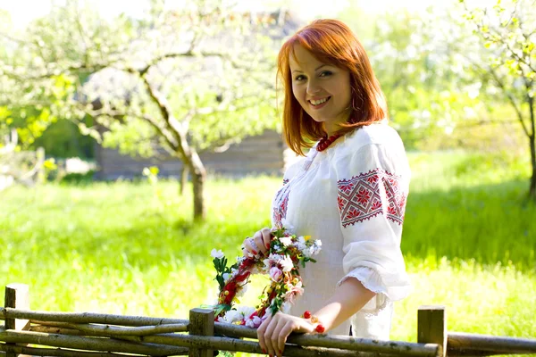 Portrait of the young beautiful Ukrainian — Stock Photo, Image