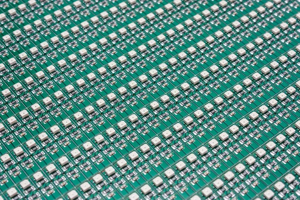 Diody LED SMD na pcb — Zdjęcie stockowe