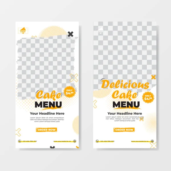 Pasta menüsü şablonu pankart tasarımı tanıtımı