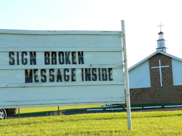 Church sign — Stock Photo, Image