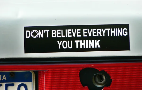 Bumper sticker (think) — Stock Photo, Image