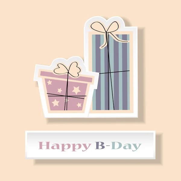 Tarjeta de cumpleaños feliz — Vector de stock