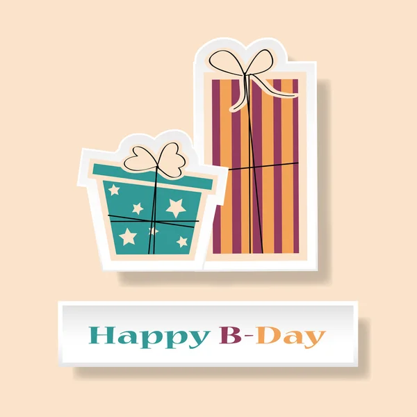 Tarjeta de cumpleaños feliz — Vector de stock