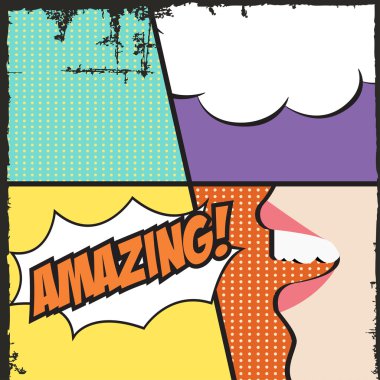 Pop art text bubble