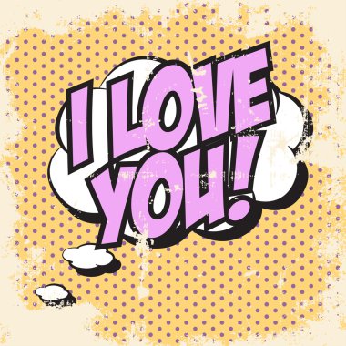 Pop art text bubble, illustration