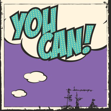 Pop art text bubble