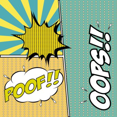 Pop art text bubble