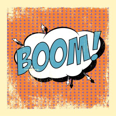 Pop art text bubble, illustration